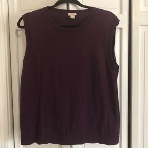 J. Crew purple sleeveless sweater